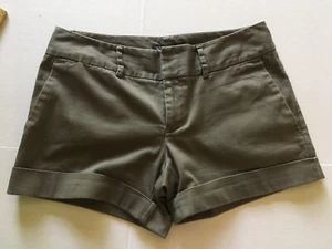 INC International Concepts olive drab women's 2 cuffed chino shorts - 4 Pockets  - Picture 1 of 7
