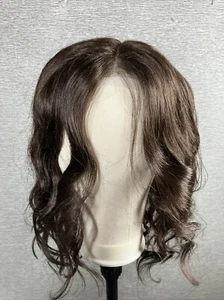 Jon Renau HAND-TIED Lace Front Synthetic Wig. Dark Brunette Medium Length - Picture 1 of 14