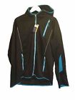 Crivit Cycling Bike Men's Black Soft Shell Fleece Lined Full Zip Jacket Hood XL
