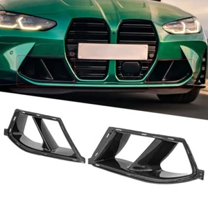 Real CARBON FIBER Front Air Inlet Duct Vent For 2021~2023 BMW G80 M3 G82 G83 M4 - Picture 1 of 12