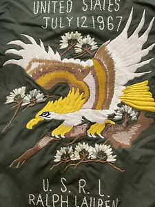 Chaqueta Bombardero Dragón Águila Bordada Militar RALPH LAUREN USRL para Hombre Talla S RARA - Imagen 1 de 12