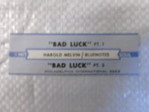 1 Harold Melvin & the Bluenotes Jukebox Titelstreifen - 45 - BAD LUCK - Bild 1 von 1