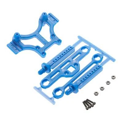 RPM Shock Tower/Adjustable Mounts Blue Traxxas T-Maxx E-Maxx RPM80165 - Image 1 of 3