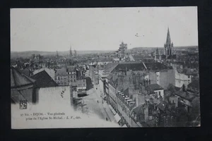 Carte Postale Ancienne 1909 DIJON - Vue générale prise de l'Eglise Saint-Michel - Picture 1 of 1