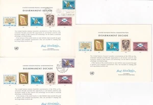 ODZ&ENDZ 3 UN-NEW YORK SOUVENIR CARDS SC3 DISARMAMENT DECADE 3/9/1973 170 - Picture 1 of 2