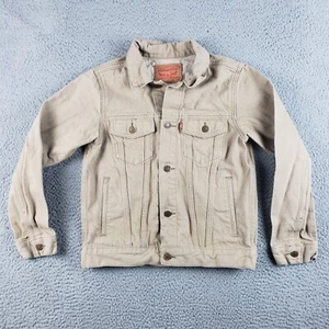 Levis Denim Jacket Youth Large 12-13 Years Tan Original Jean Trucker - Picture 1 of 6