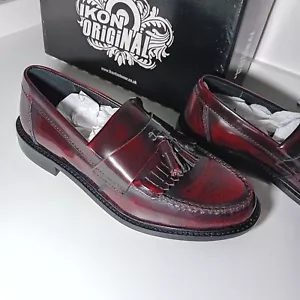 Mocasines con borla de cuero Ikon Original Selecta para hombre en sangre de buey frotar - Imagen 1 de 4