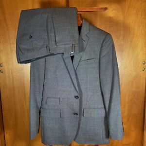 J. Crew Ludlow Suit 40R Nailhead Tickweave Wool Cotton Italian Cloth