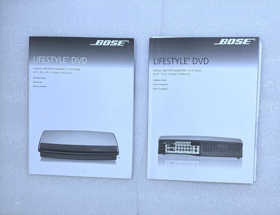 Bose AV38 AV48 VS-2 Lifestyle DVD Guía de funcionamiento Guía de instalación (2 libros) Foto 1 de 1