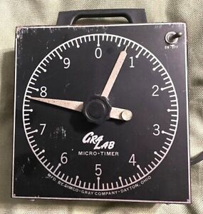 vintage "GRALAB MICRO-TIMER" (MODEL 202) by DIMCO-GRAY CO USA tested DARKROOM