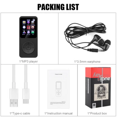 Soporte 128 GB Bluetooth MP4/MP3 Reproductor de Música Sin Pérdidas Radio FM Grabadora Deportes Foto 1 de 4