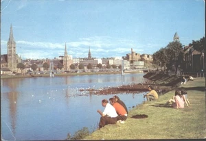 INVERNESS, FROM THE RIVER NESS, Schottland - Vintage POSTKARTE - Bild 1 von 2
