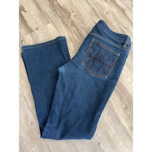 Tory Burch classic boot cut blue jeans women size 26 pre-loved - Picture 1 of 9