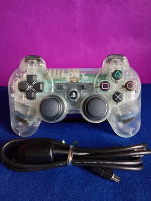 Used DUALSHOCK3 PS3 Crystal Skeleton Clear Sony Official Controller Wireless - Image 1 of 4