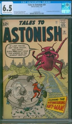 Tales to Astonish #39 🌟 CGC 6.5 🌟 1st App of Scarlet Beetle! Marvel Comic 1963 - Image 1 of 2