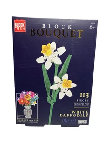 Block Tech Block Bouquet White Daffodil 113 pieces New Release - Picture 1 of 3
