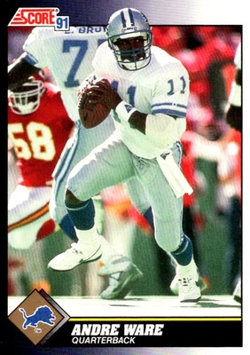 1991 Score Andre Ware Detroit Lions #542 - Image 1 of 2