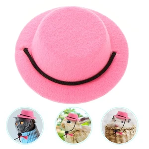 Bunny Party Festival Hat with Bow Tie Pet Hedgehog Chinchilla Accessories - Picture 1 of 12