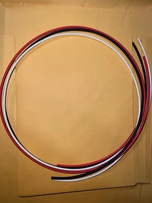 "Tubo termorretráctil adhesivo 3:1 2 pies 3 piezas rojo blanco y negro 3/4""" Foto 1 de 3