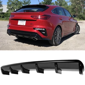 Glossy Black Rear Bumper Diffuser Lip Fins Splitter Spoiler For Kia Forte Forte5 - Bild 1 von 15