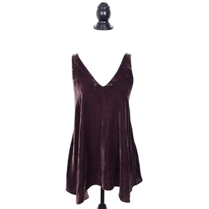 NWT NEW Hatch Silk Blend Velvet Maternity Paige Top Burnt Umber Brown Size 2 XS - Picture 1 of 5