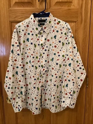 Paul Fredrick Men’s Size XL White Classic Fit Long Sleeve Button Shirt CM1-554 - Image 1 of 4