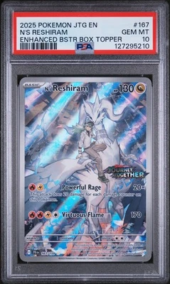 2025 Pokemon Journey Together N'S Reshiram Box Topper PSA 10 - Image 1 of 2