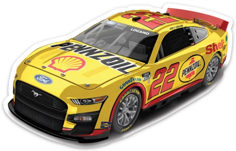 Joey Logano Shell Pennzoil NASCAR Penske Racing Mustang #22 Type Die-cut MAGNET Cover