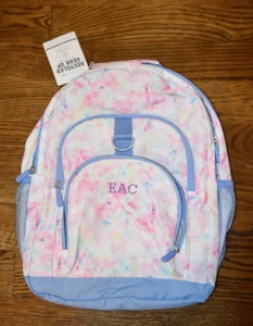 Pottery Barn Teen Gear-Up Tie-Dye Party recycelter Rucksack Gr. XL EAC Monogramm Neu mit Etikett - Bild 1 von 2