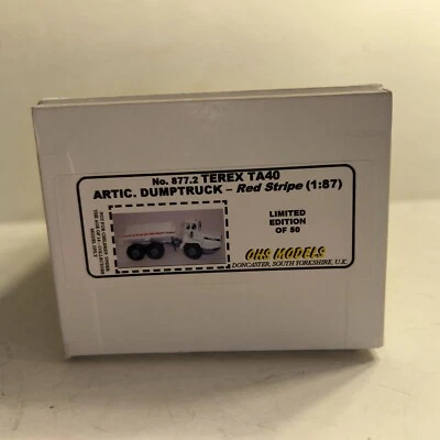 OHS Terex TA40 Dump Truck Red Stripe Decal 1/87 Scale Brass Limited Edition - Image 1 of 4