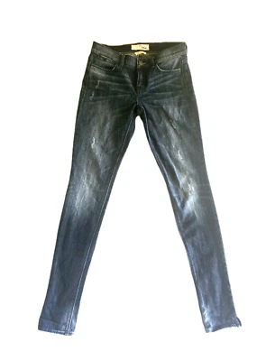 Pantalones de mezclilla Dittos ajustados tiro medio desgastados para mujer talla 26 con entrepierna de 32 pulgadas Foto 1 de 4