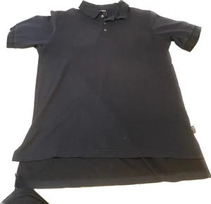 ADIDAS CLIMALITE Men’s Medium Black Mercerized Golf Polo Shirt Short Sleeve - Picture 1 of 19