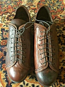 Nice! PAWELKS PA0179 Lace Up OXFORDS Men 43 / 10 Brown Leather Modern Cool New - Picture 1 of 7