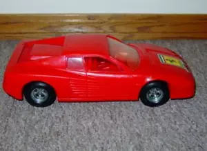 Vintage 1980's Tootsietoy Ferrari Testarossa - Plastic Sports Car 11” (VG) USA - Picture 1 of 5