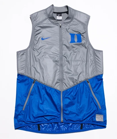 Duke Blue Devils Nike Hyper Elite Vest Mens Medium Gray Blue Full Zip Basketball Cover
