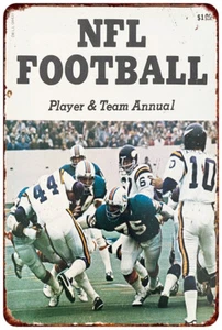 1974 NFL football player and team Annual Vintage Look Reproduction metal sign - Picture 1 of 1