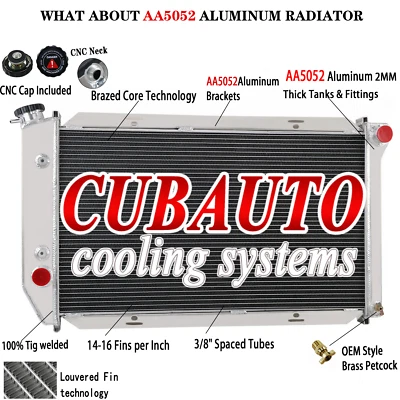 Radiador de 3 filas para Ford Thunderbird/Mercury Cougar/Lincoln Continental 1972-79 Foto 1 de 4