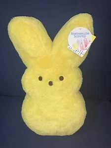 Peeps 15" Bunny Plush Yellow Plush Pillow Marshmallow Scented Easter 2023 NWT - Picture 1 of 9