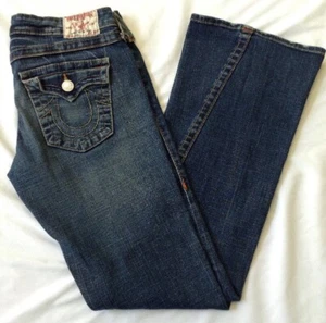 Womens True Religion Jeans Medium Dark Denim Classy Sexy Basic Joey 29 Low Rise - Picture 1 of 8