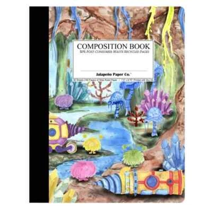 2 New Recycled Jalapeno Paper Co. Composition Notebook 80 Sheet Wide Ruled FUN - Picture 1 of 2