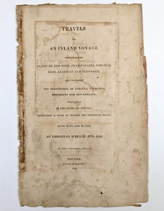 Title Page Travels On An Inland Voyage Through The States Christian Schultz 1810 - Picture 1 of 4