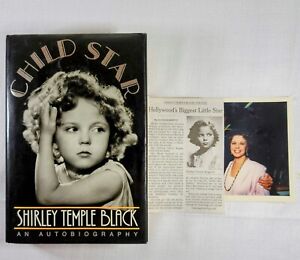 Child Star by Shirley Temple Black (Hardcover, 1988) Autographed/Signed + Photo