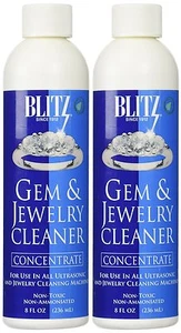 2er-Pack BLITZ konzentrierte Schmuckreinigungslösung für Ultraschallreiniger 8 Oz. - Bild 1 von 8