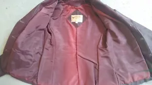 Continental leather fashions dark red womens leather jacket vintage size 11/12 - Picture 1 of 6