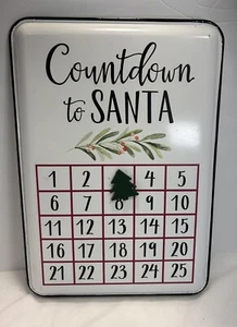 Countdown to Christmas Metal Calendar Magnet Date Holiday - Picture 1 of 3