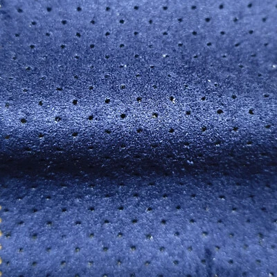 Perforated Pin Dot Stretch Faux Suede Leatherette Fabric Jacket Auto Seating 56" - Image 1 of 4