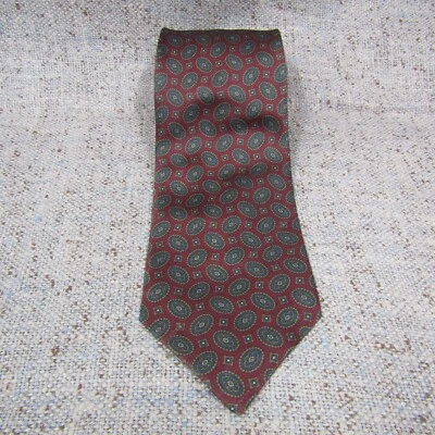 Corbata para hombre Adolfo rojo azul W:3,75" POR L:60" Foto 1 de 4