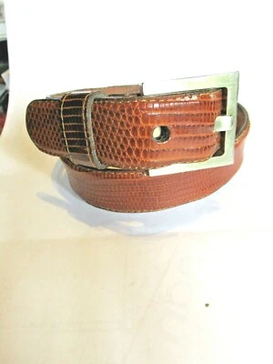 JOHNNY FARAH  1 3/8"  Leather Belt SMALL 27/28 Ladies Casual Waist snake 1387 - Image 1 of 3
