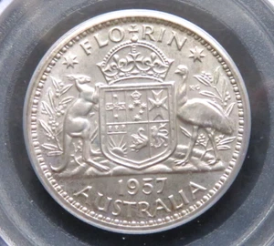 Australia. 1957 Florin.. Proof - PCGS PR64.. Mintage - 1256 - Picture 1 of 5
