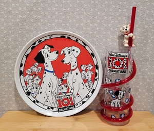 Vintage Disney 101 Dalmations Zak Melamine Plate & Silly Straw Figure Cup Set - Picture 1 of 15